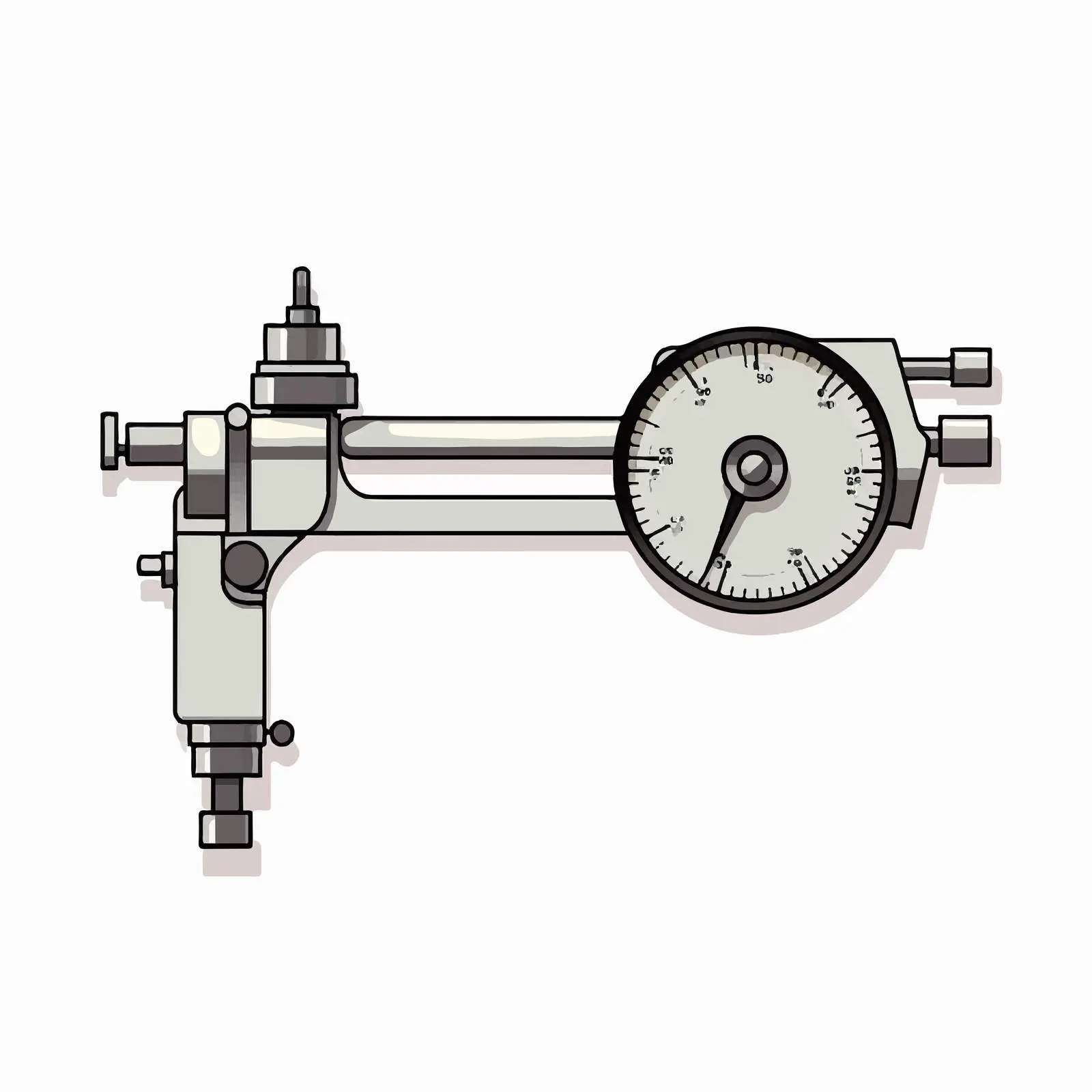 Micrometer Caliper Precision Gauge Vector Illustration — free download from Dotvec