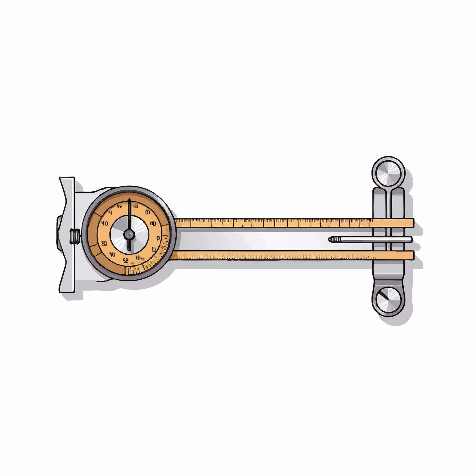 Micrometer Caliper Precision Gauge Vector Illustration — free download from Dotvec