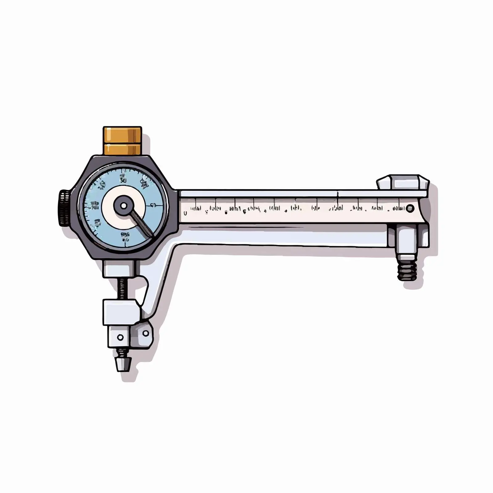 Micrometer Caliper Precision Gauge Vector Illustration — free download from Dotvec