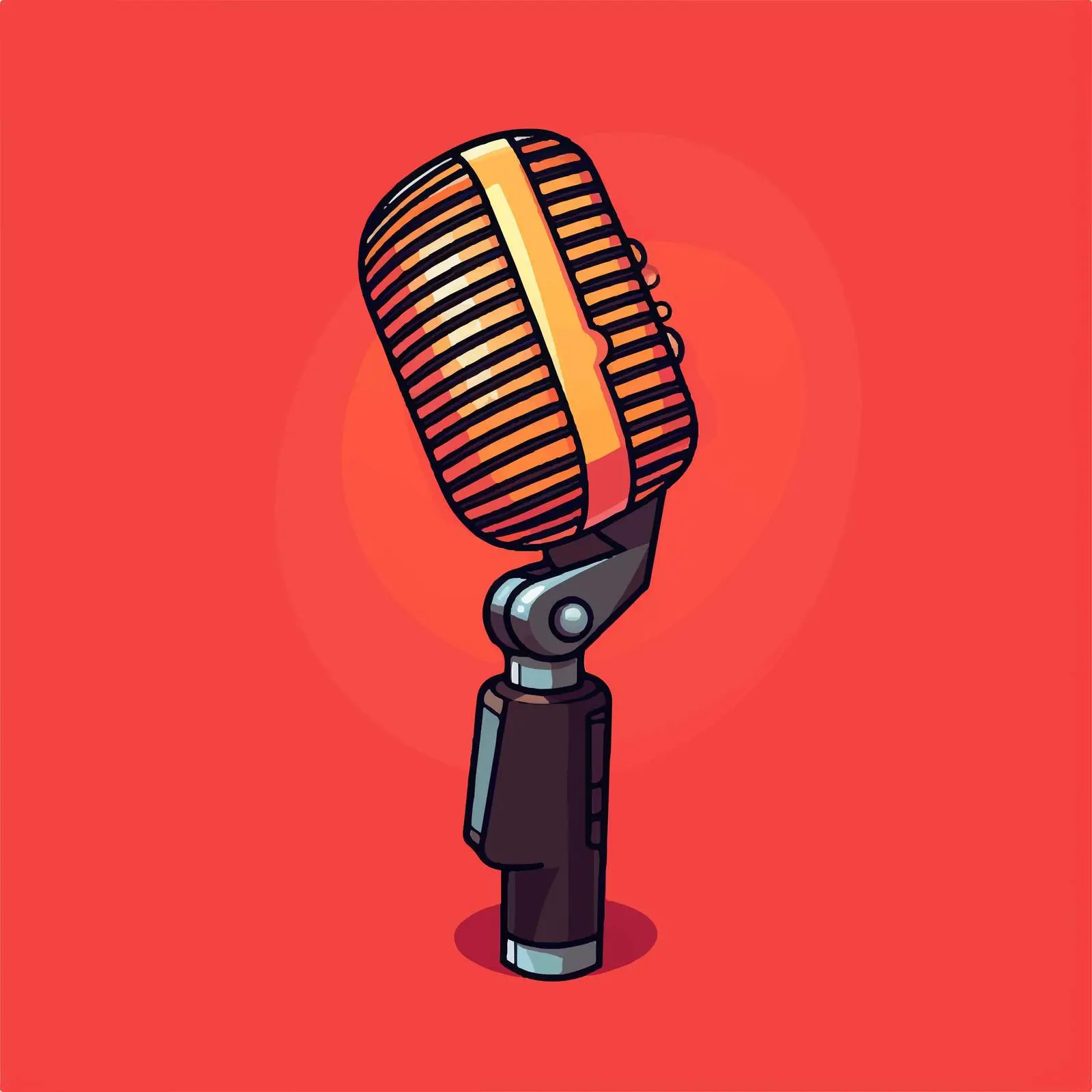 Cartoon Microphone Icon for Concerts and Music – free microphone image from Dotvec