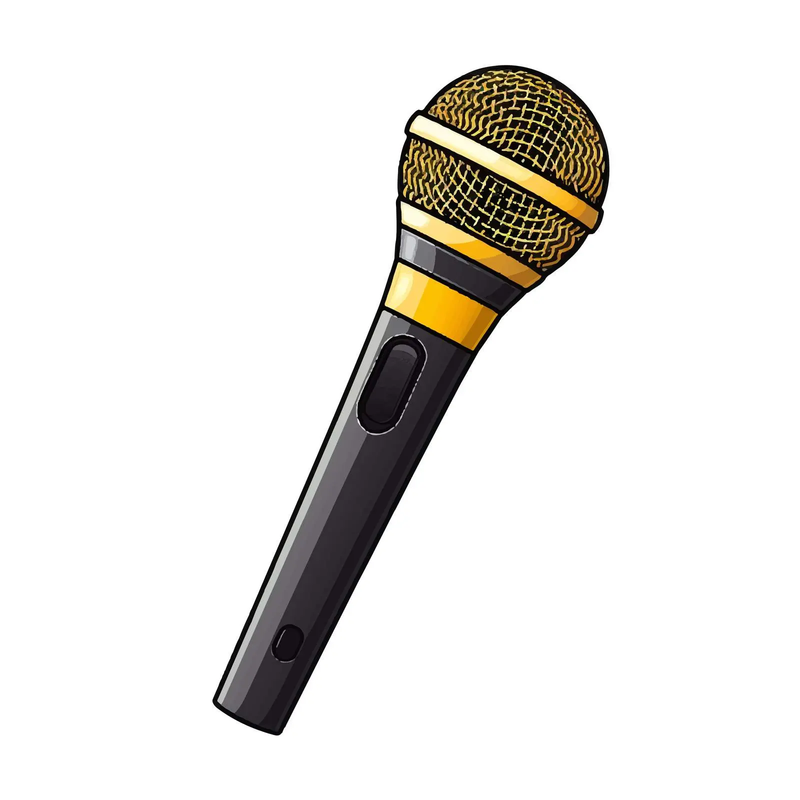 Cartoon Microphone Concert Musical Vector Illustration – free microphone image from Dotvec