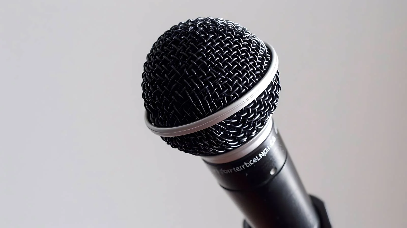 Vivid Karaoke Microphone on Stage Close-Up — free download from Dotvec