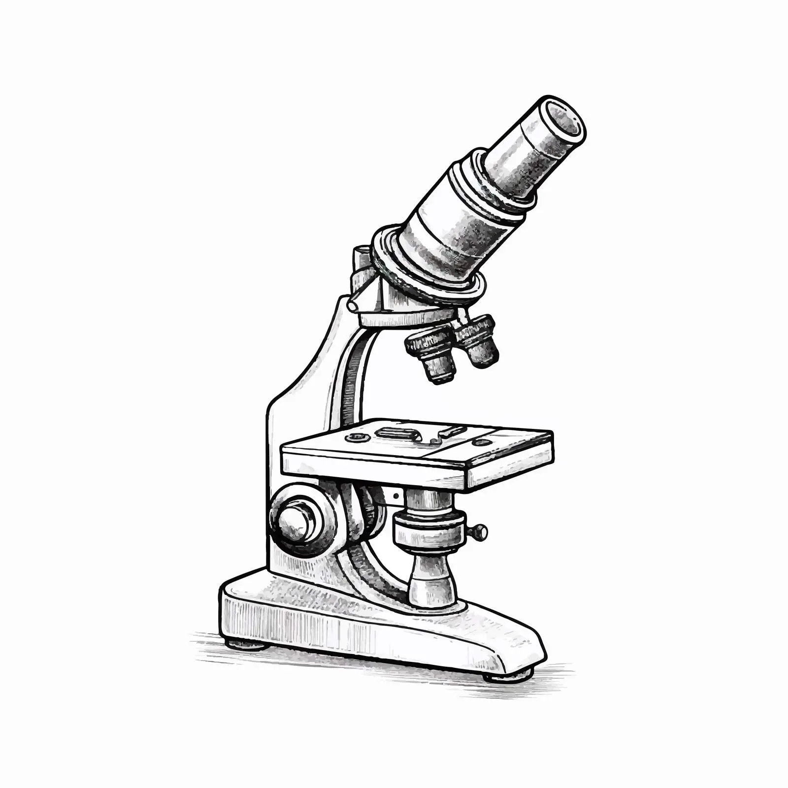 Cartoon Vector Illustration of a Microscope – free microbiology image from Dotvec
