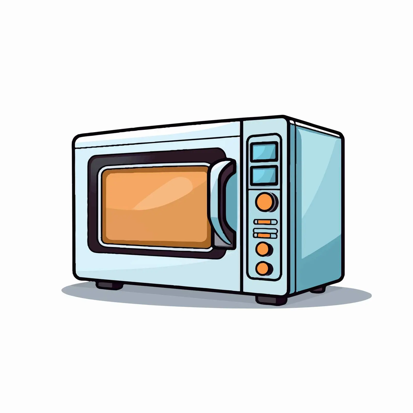 Cartoon Microwave Oven Vector Illustration — free download from Dotvec
