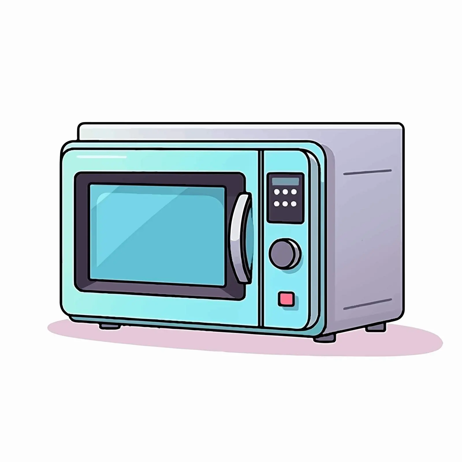 Cartoon Microwave Oven Vector Illustration – free convenience image from Dotvec