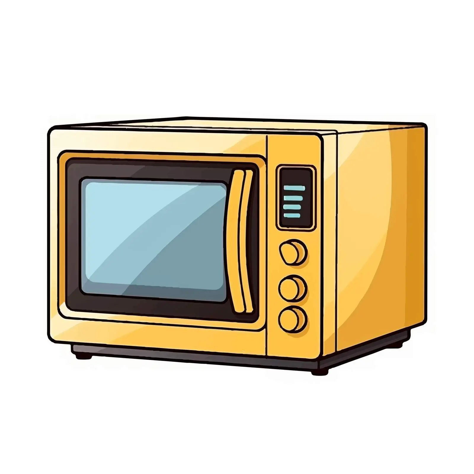 Cartoon Microwave Oven Vector Illustration — free download from Dotvec