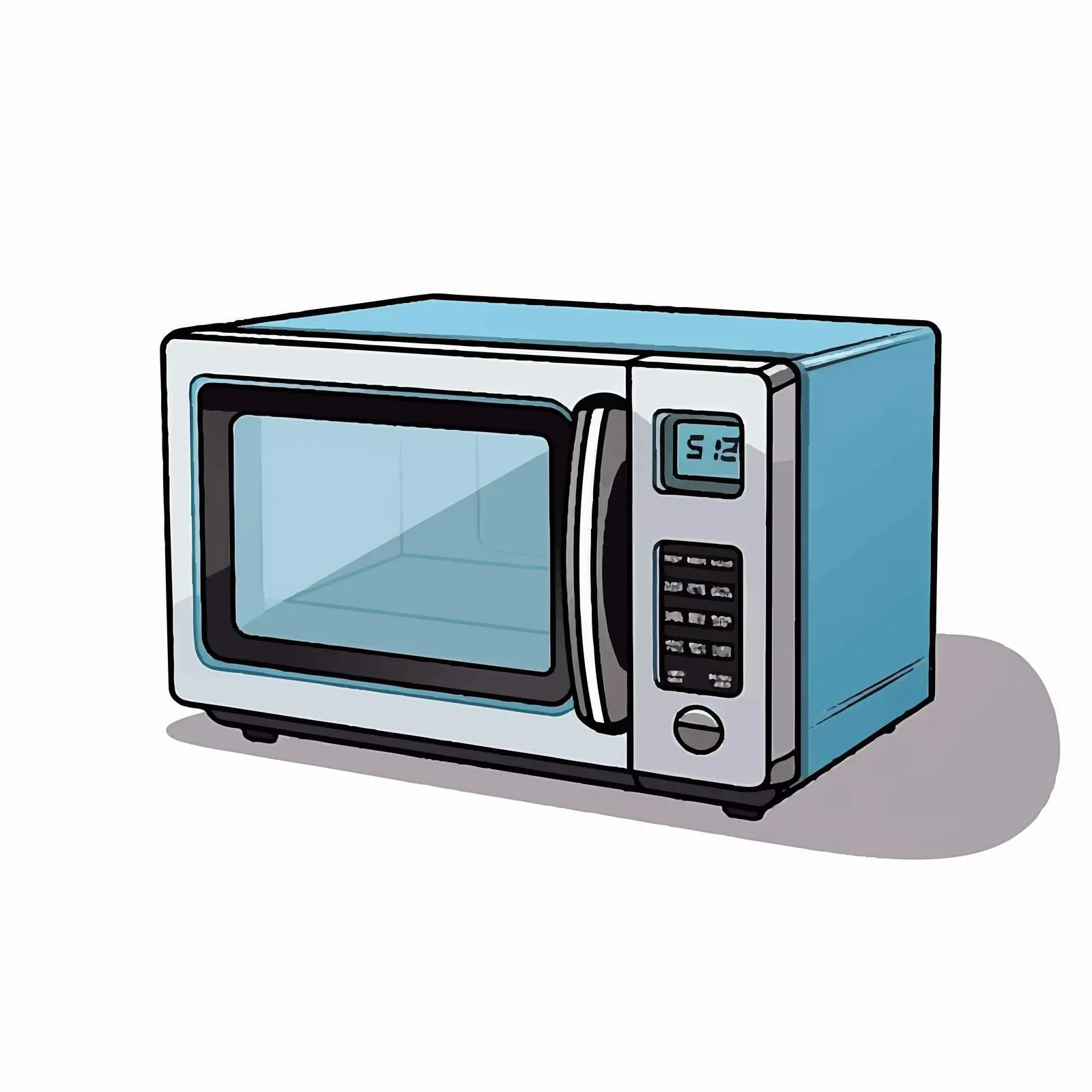 Isolated Cartoon Vector Microwave Oven Icon — free download from Dotvec