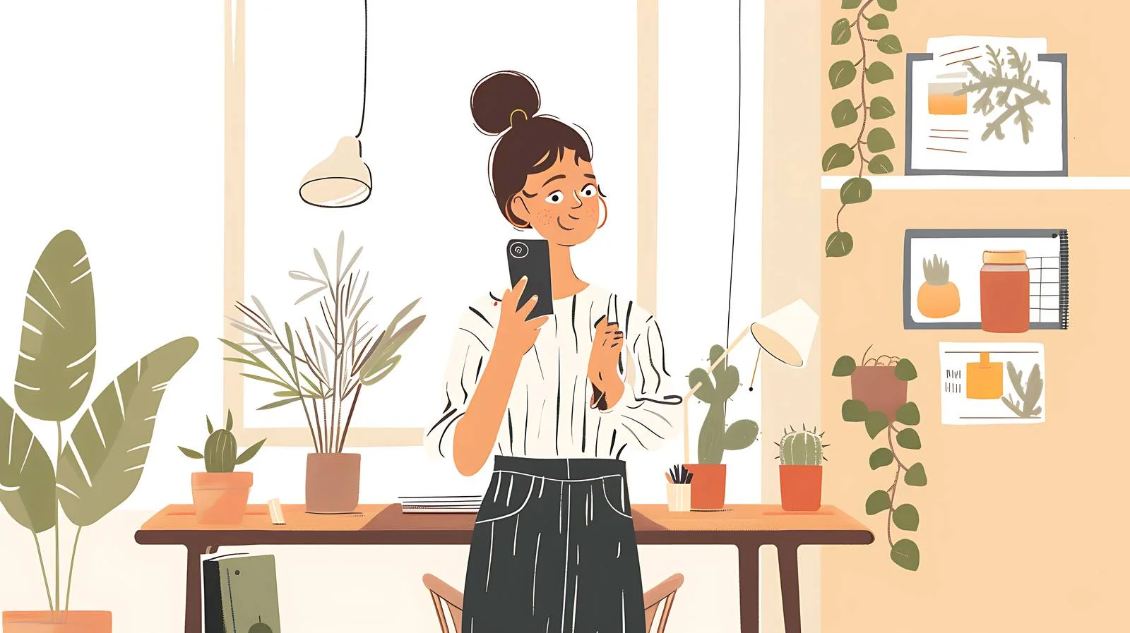 Mid-Adult Freelancer Home Office Portrait — free download from Dotvec