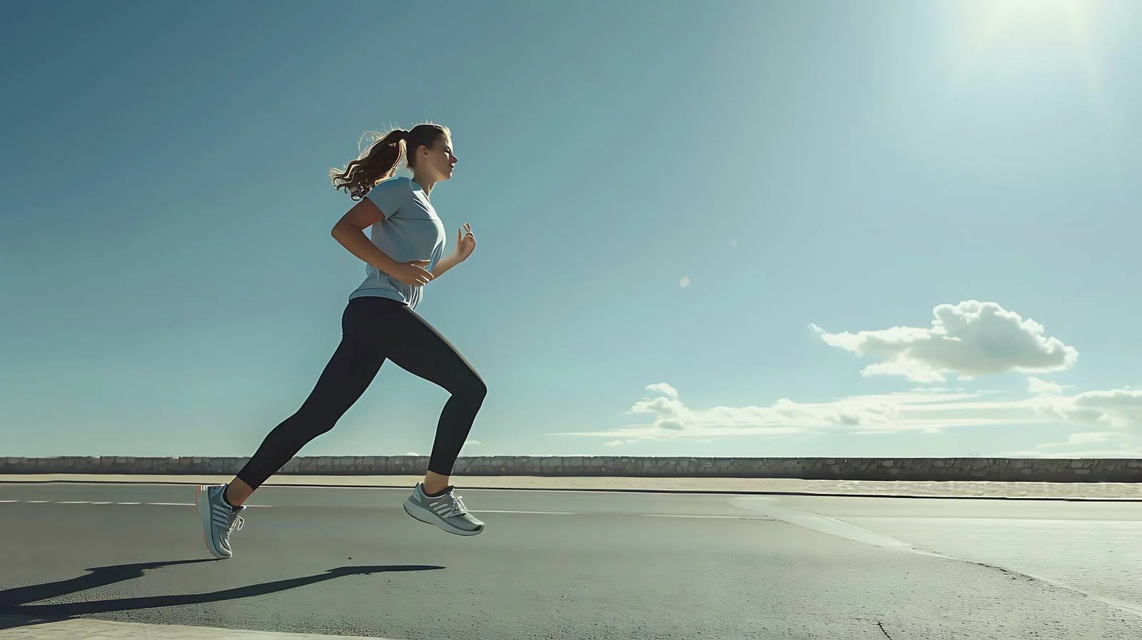 Active Woman Running Outdoors — free download from Dotvec