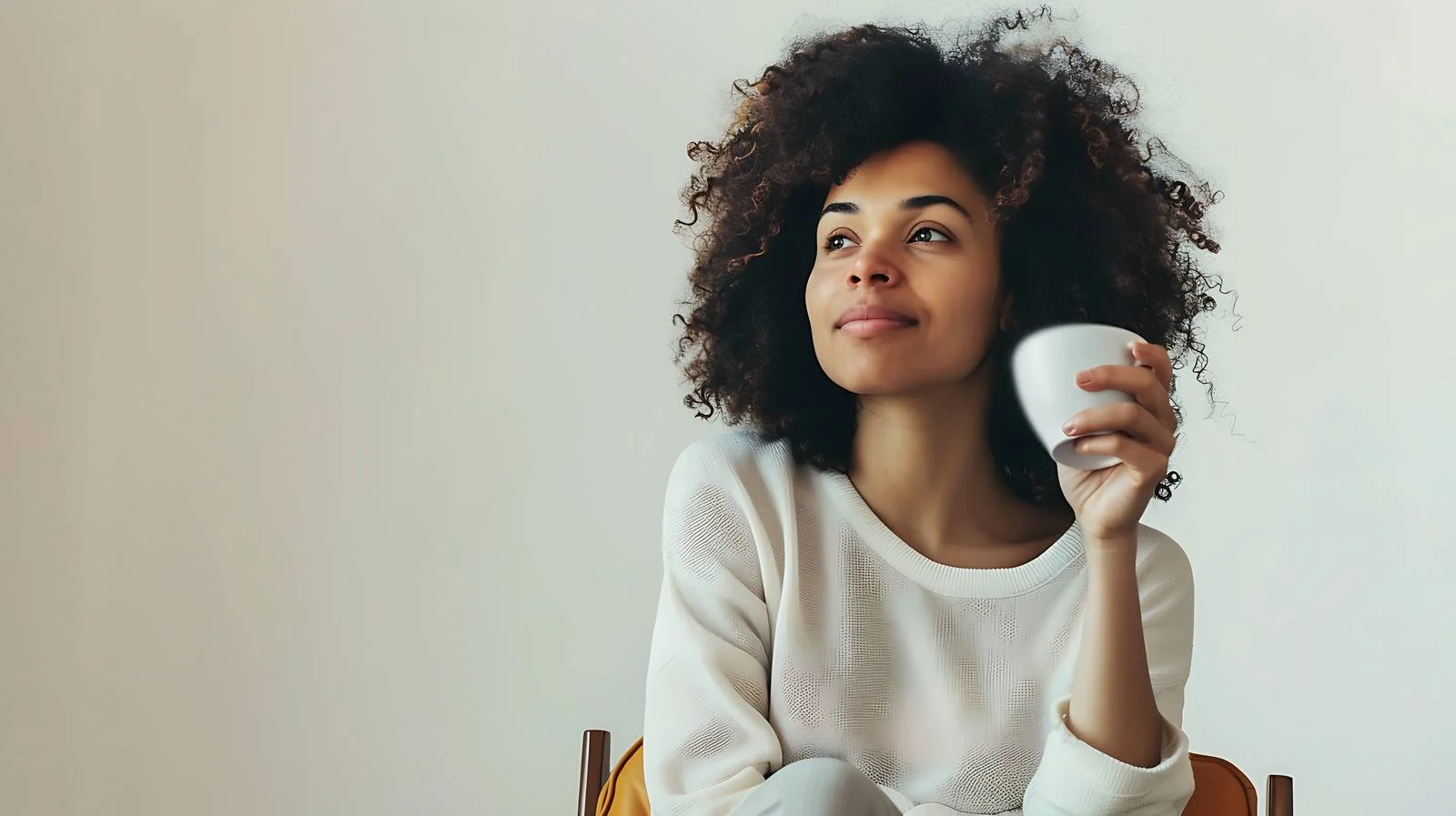 Focused Mid-Adult Woman Holding Coffee — free download from Dotvec