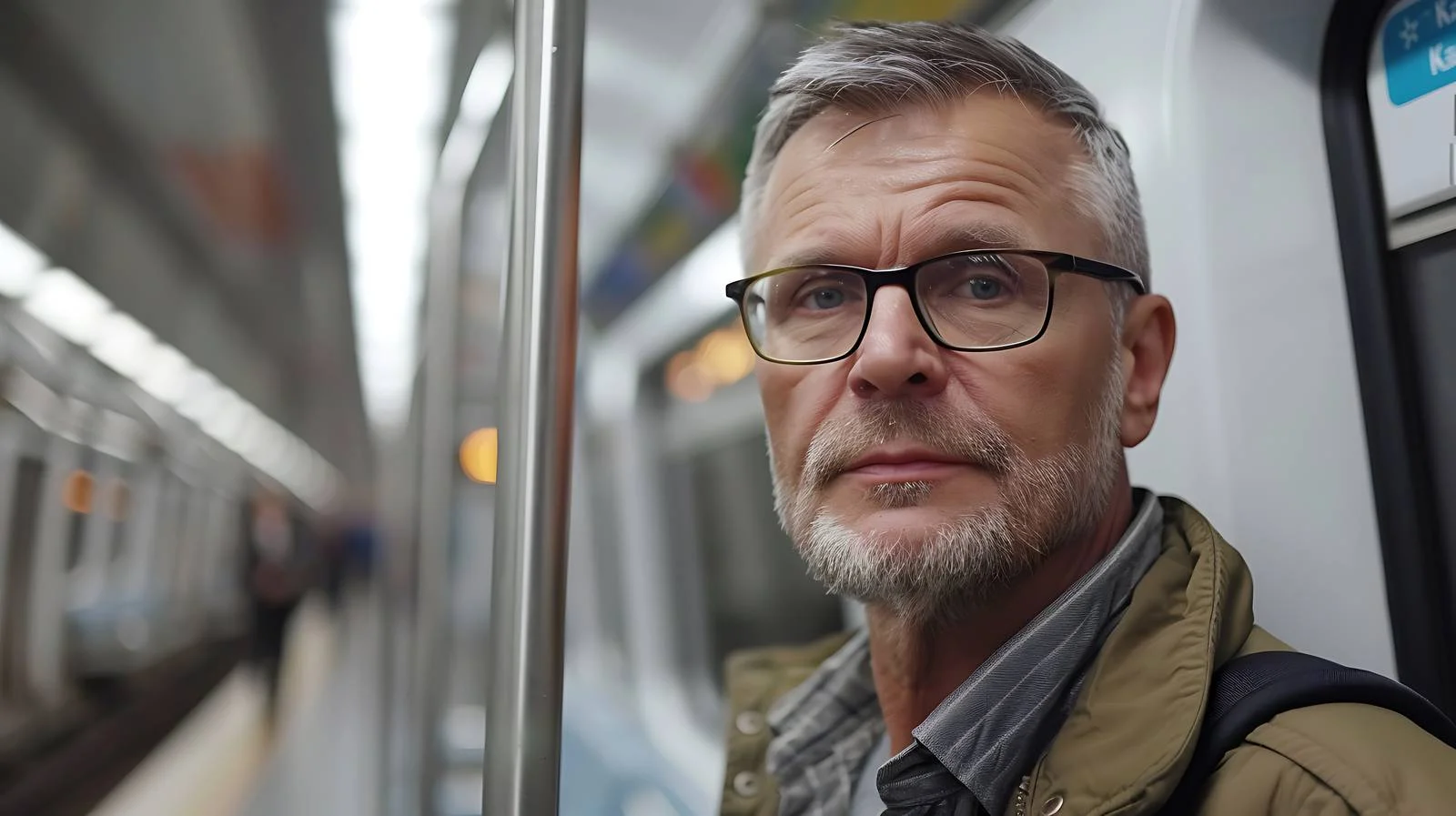 Middle-Aged Man Taking Subway — free download from Dotvec