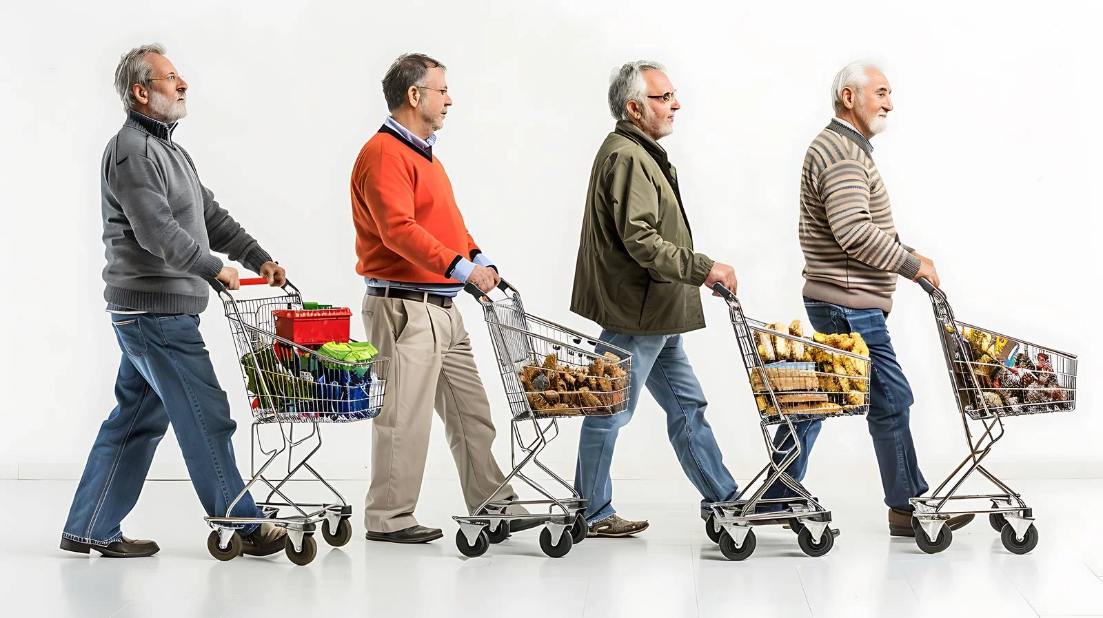 Men Shopping for Food in Supermarket — free download from Dotvec