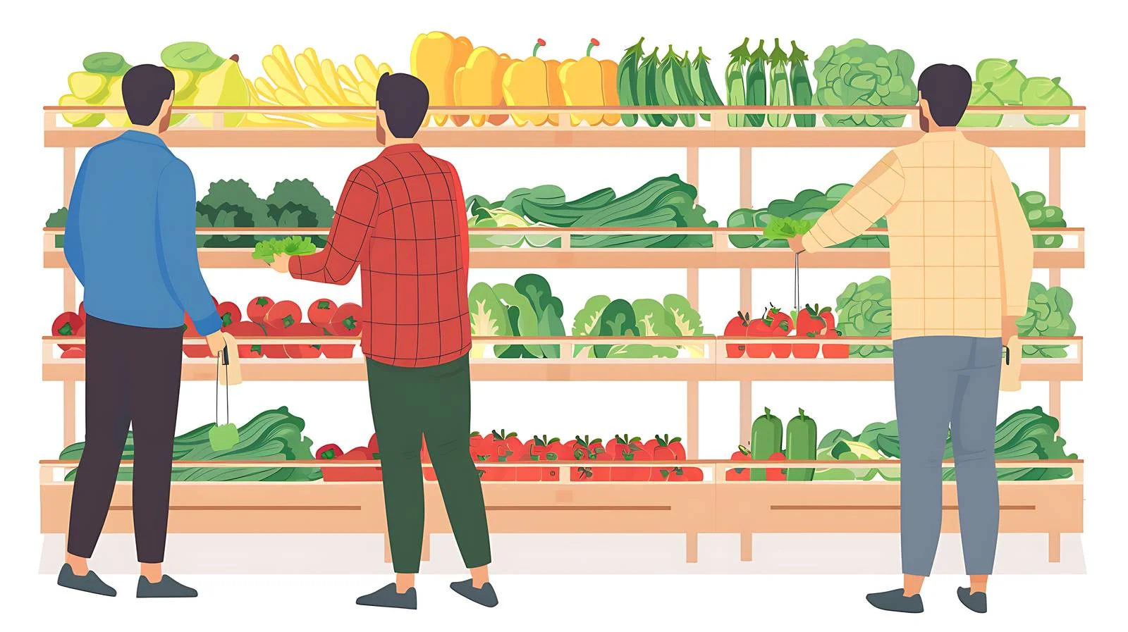 Middle-aged men harvesting fresh produce indoors — free download from Dotvec