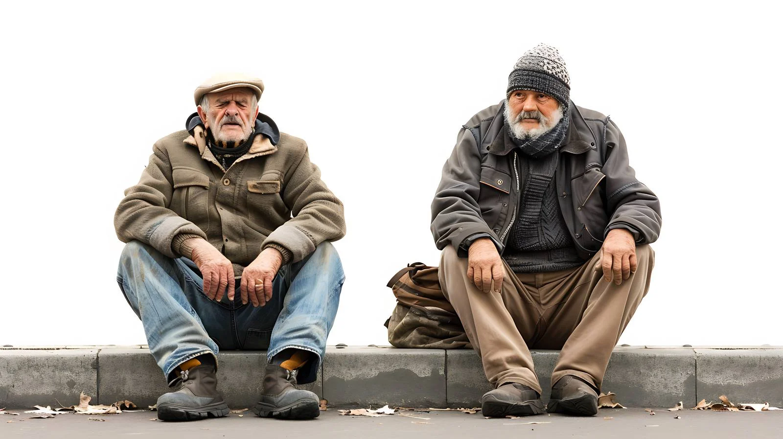 Middle-aged Men Resting Roadside — free download from Dotvec