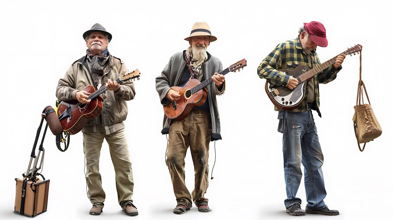 Middle-aged Men Street Performance — free download from Dotvec