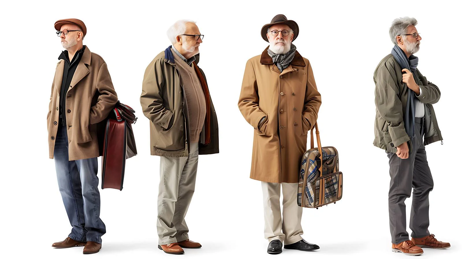 Middle-aged Men Waiting for Bus — free download from Dotvec