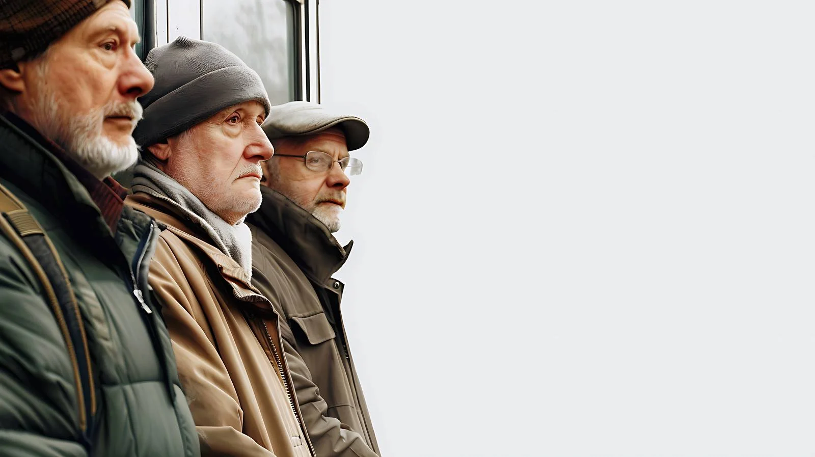 Middle-Aged Men Waiting at Bus Stop — free download from Dotvec