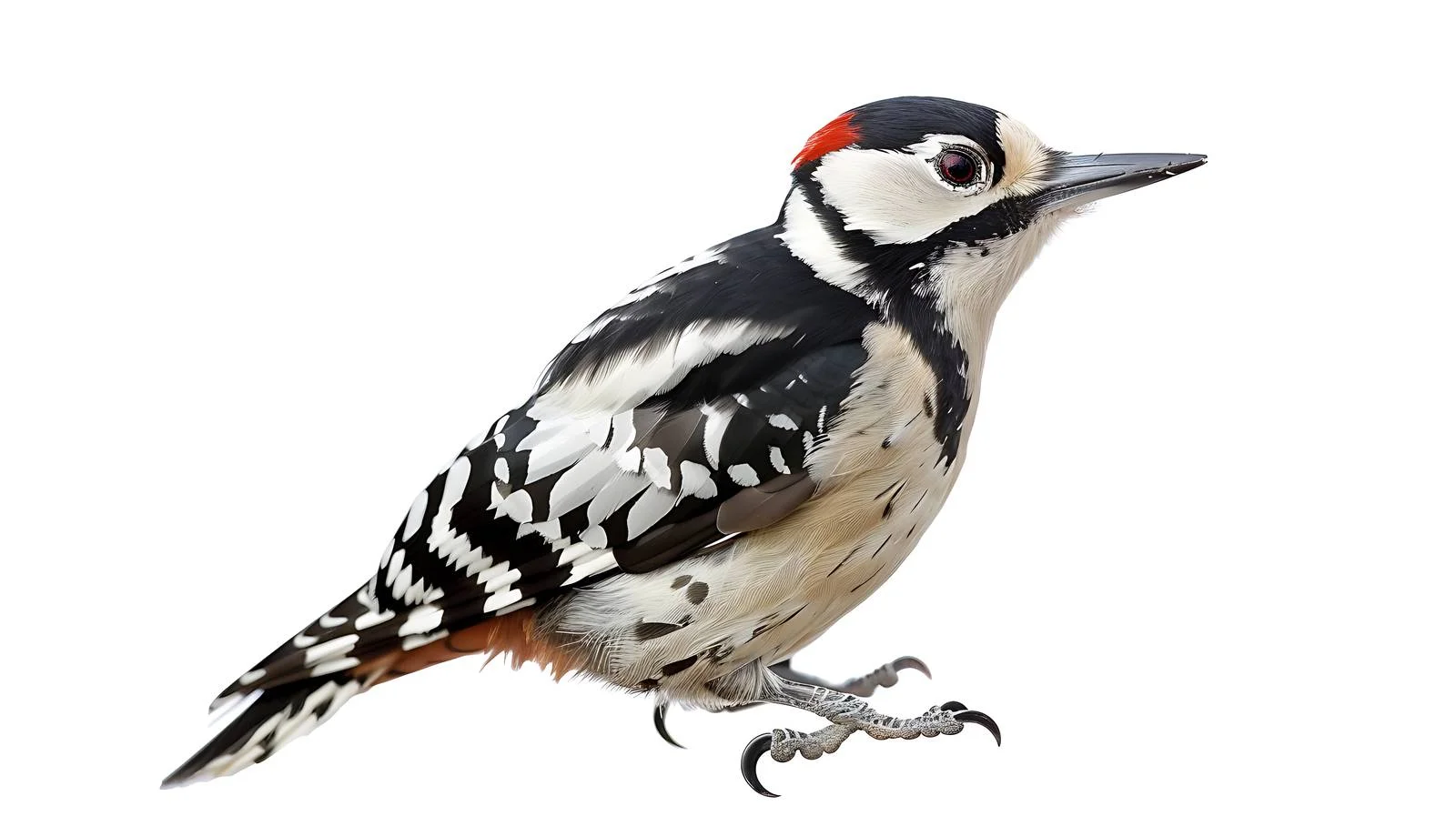 Isolated Middle Spotted Woodpecker Portrait — free download from Dotvec