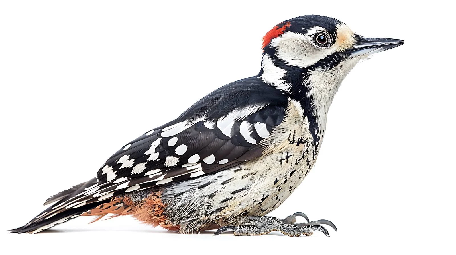Isolated Middle Spotted Woodpecker Portrait — free download from Dotvec