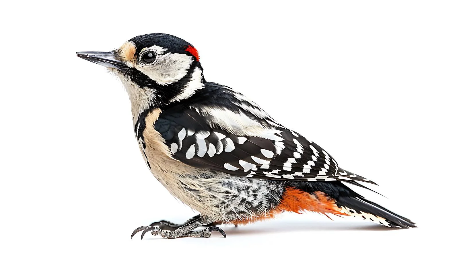 Isolated Middle Spotted Woodpecker Portrait — free download from Dotvec