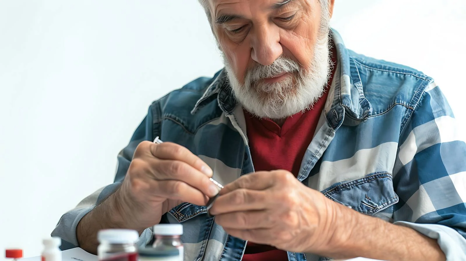 Senior Man Examining Health — free download from Dotvec