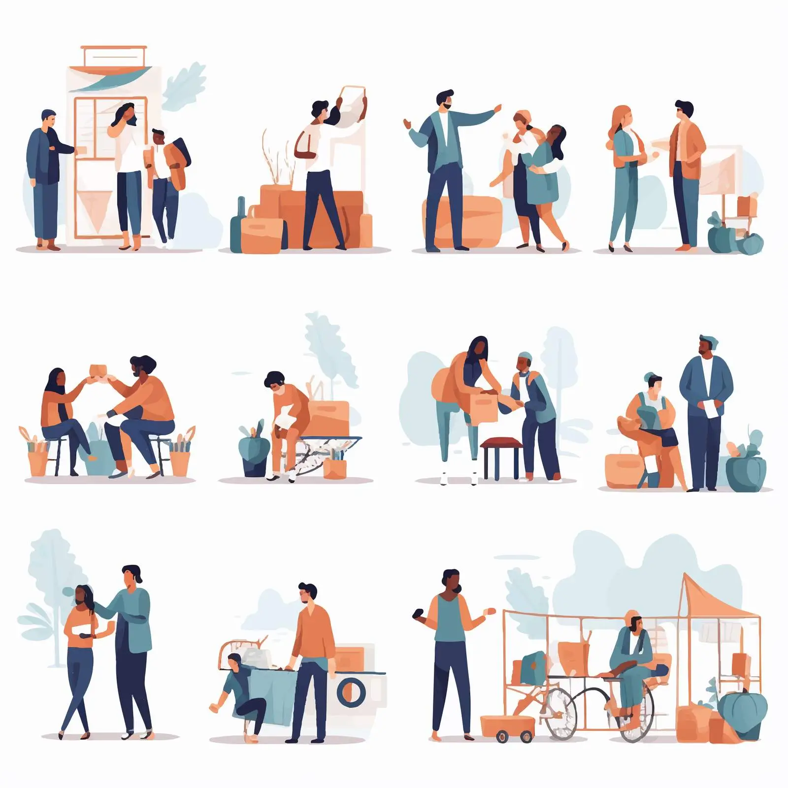 People Choosing Country for Migration Concept — free download from Dotvec