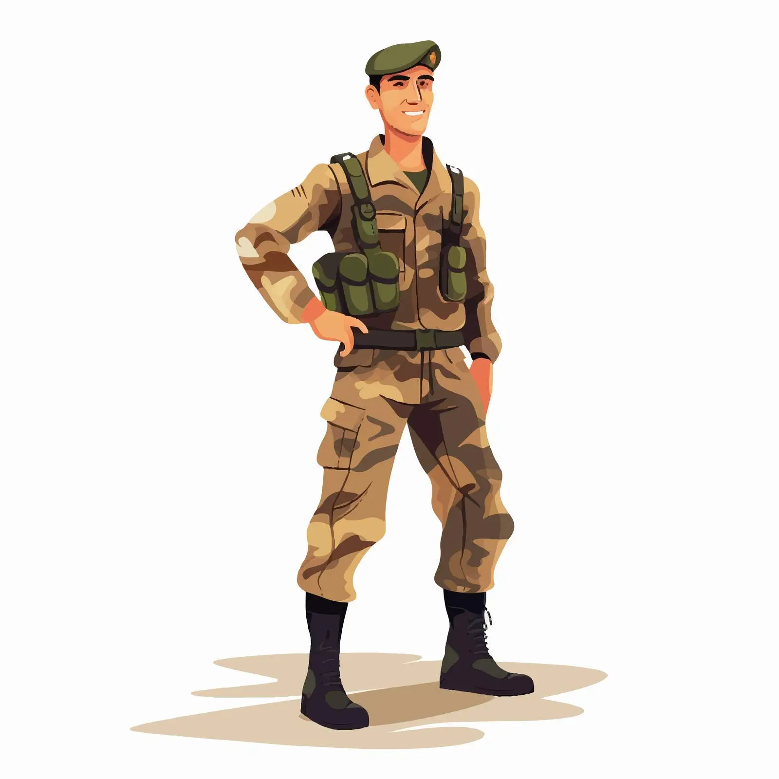 Military Man in Army Camouflage Uniform — free download from Dotvec