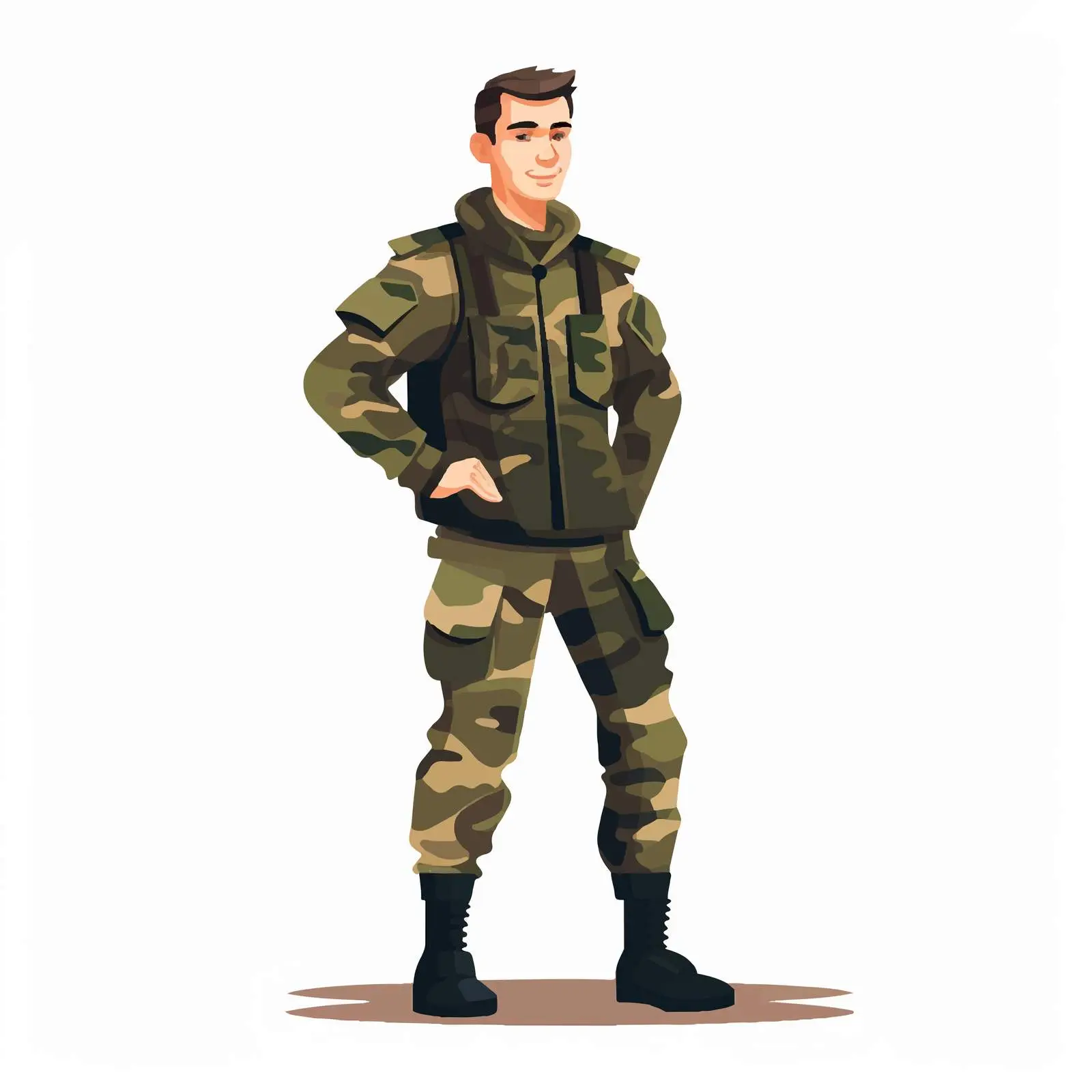 Military Man in Army Camouflage Uniform — free download from Dotvec