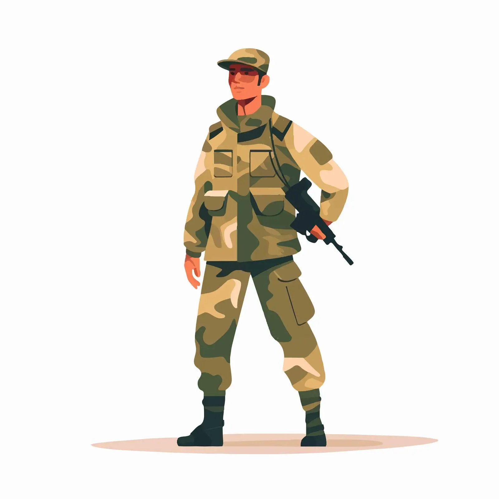 Military Serviceman in Camouflage Uniform — free download from Dotvec