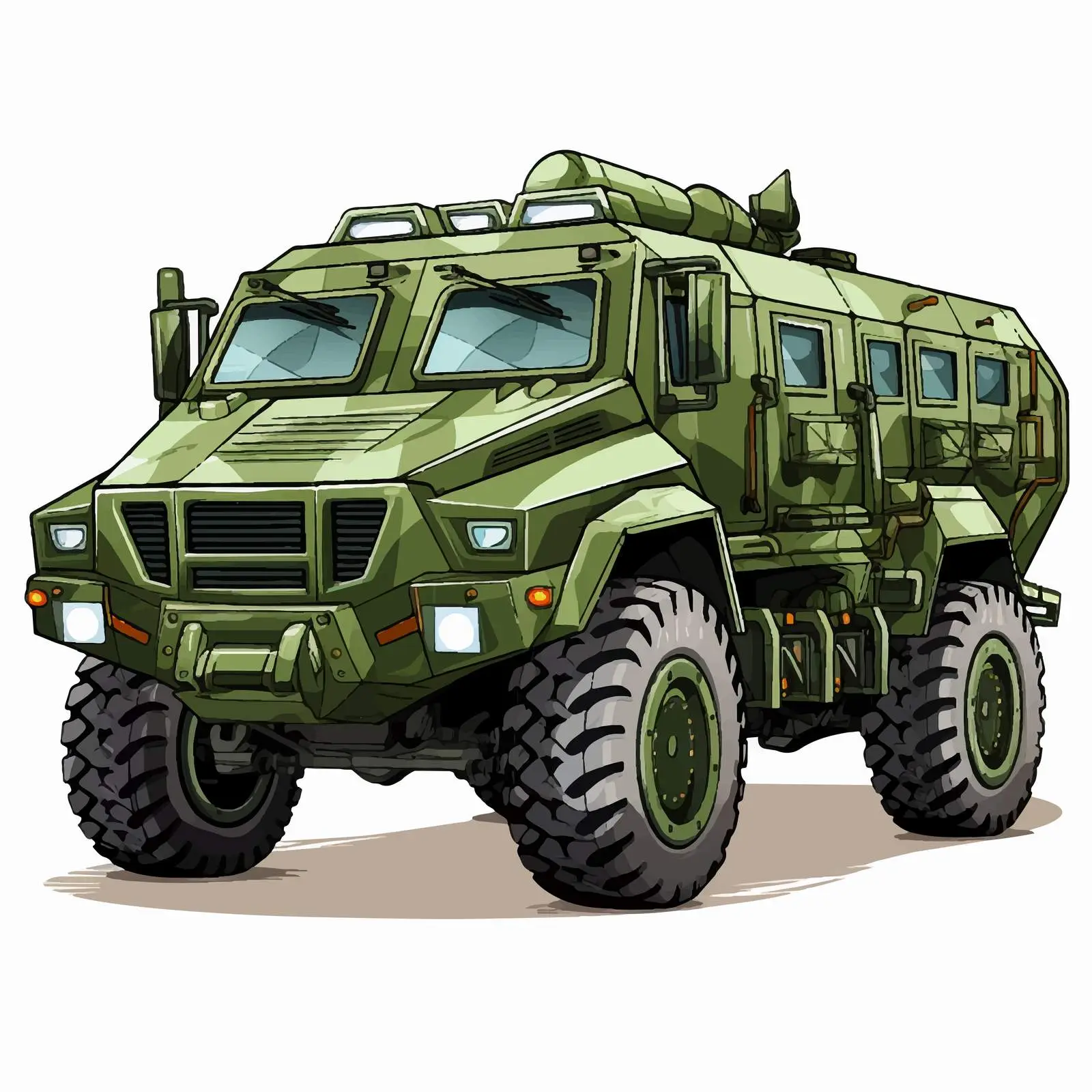 Military Vehicle Illustration on White Background — free download from Dotvec