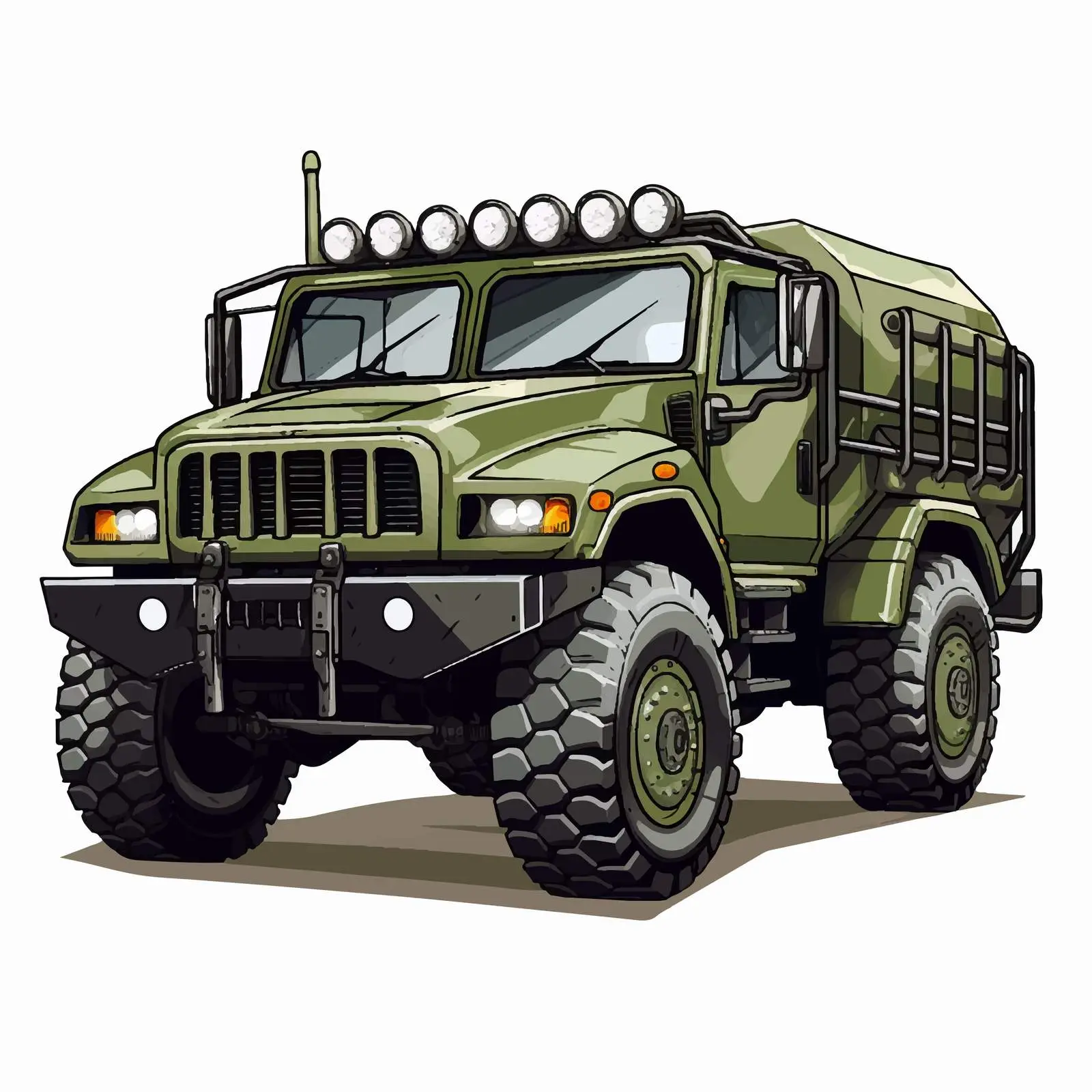 Military Vehicle Vector on White Background — free download from Dotvec