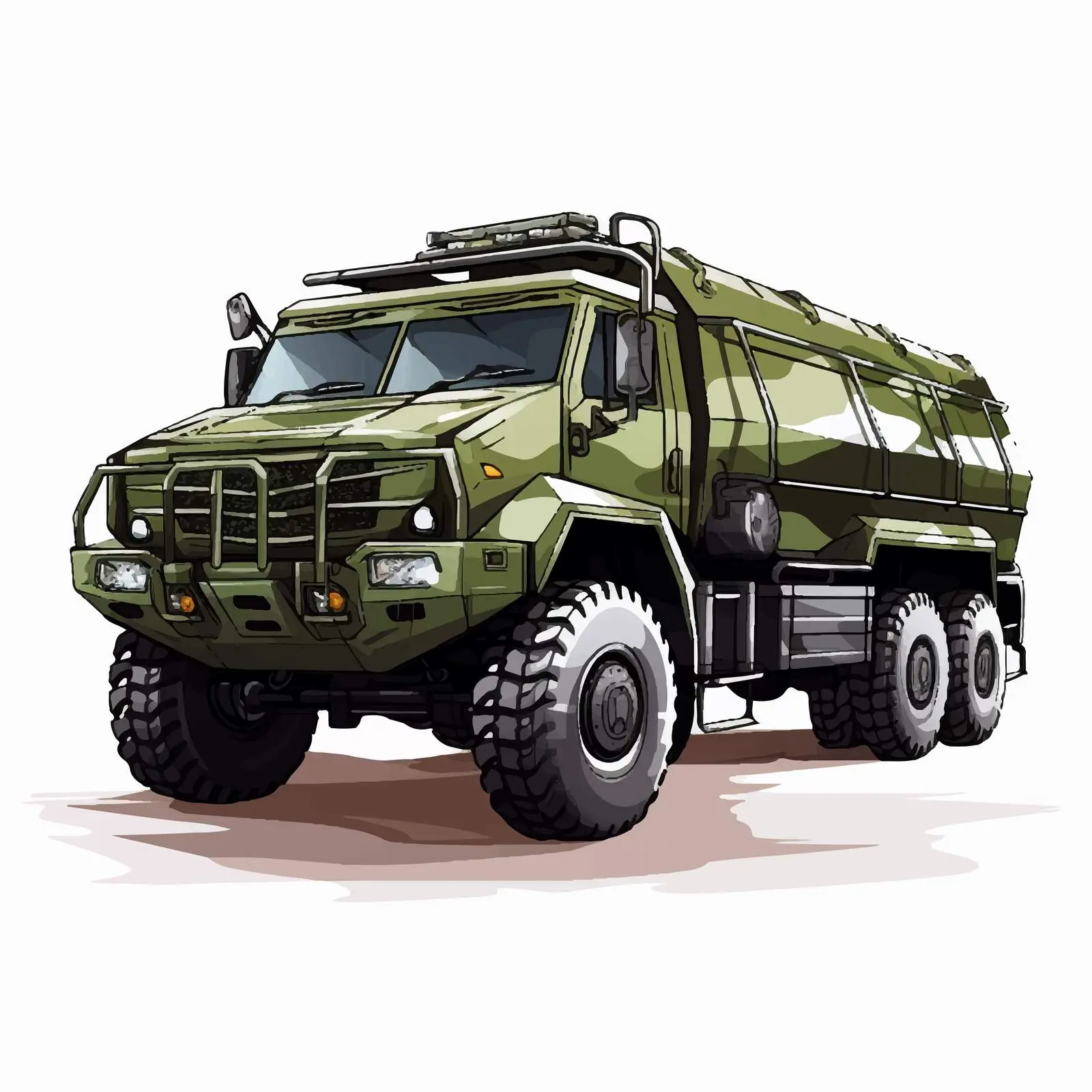 Military Vehicle Illustration on White Background — free download from Dotvec