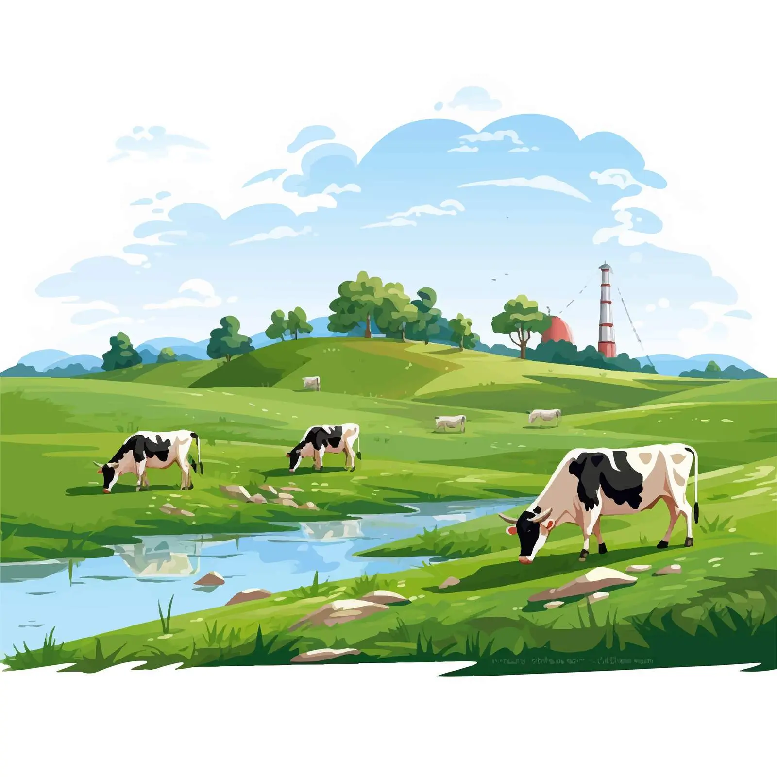 Cows Grazing in Pasture on a Farm – free farming practices image from Dotvec