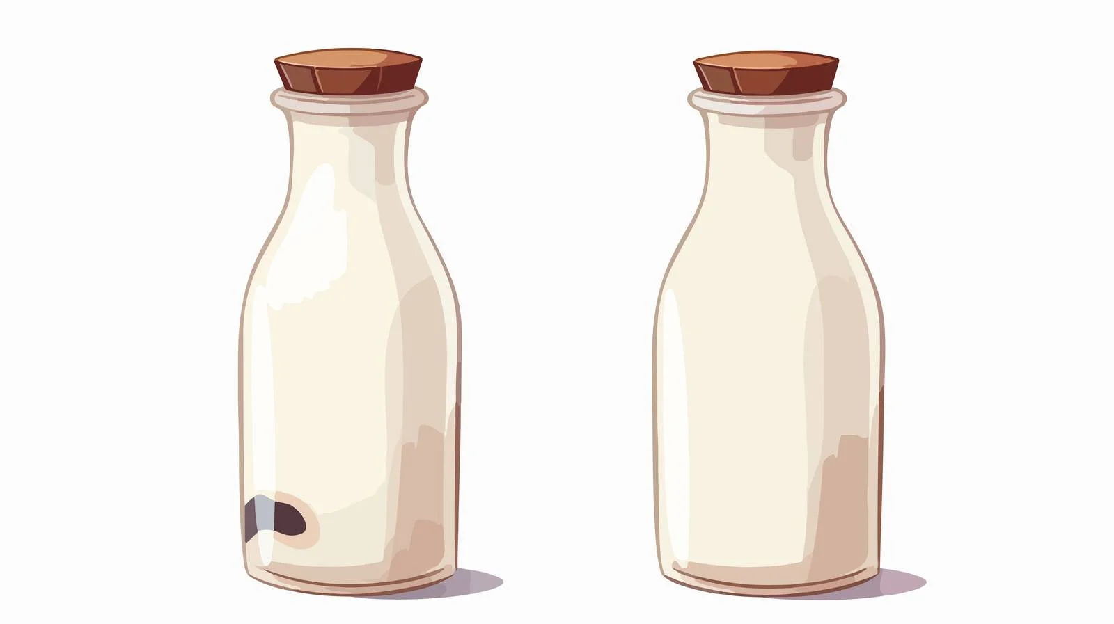 Cartoon Milk Bottle Illustration — free download from Dotvec