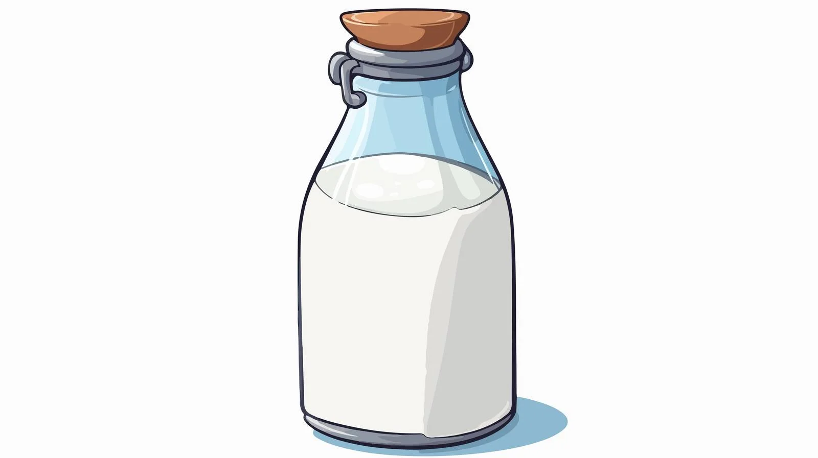 Cute Milk Bottle Cartoon Illustration — free download from Dotvec