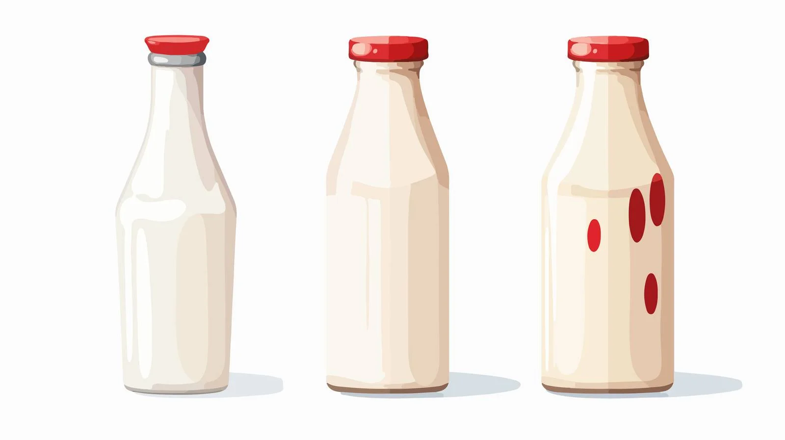 Milk Bottle Cartoon Character Vector Illustration — free download from Dotvec