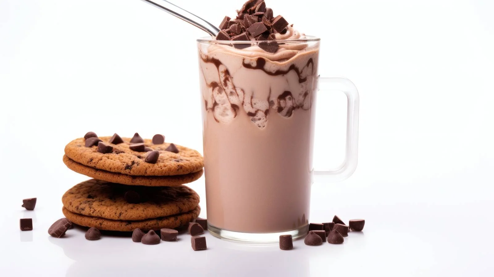 Decadent Chocolate Milkshake with Cookies — free download from Dotvec