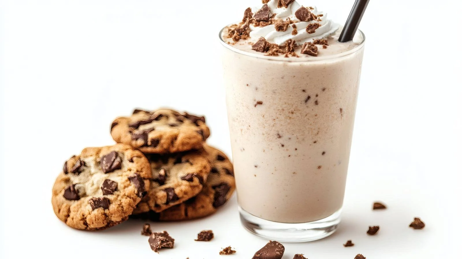 Delicious Milkshake and Cookies on White — free download from Dotvec