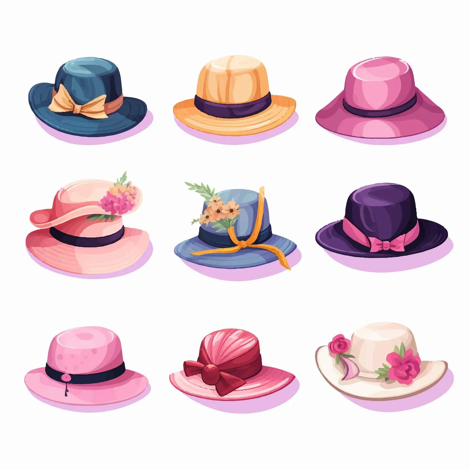 Elegant Millinery Line Art Vector Illustration — free download from Dotvec