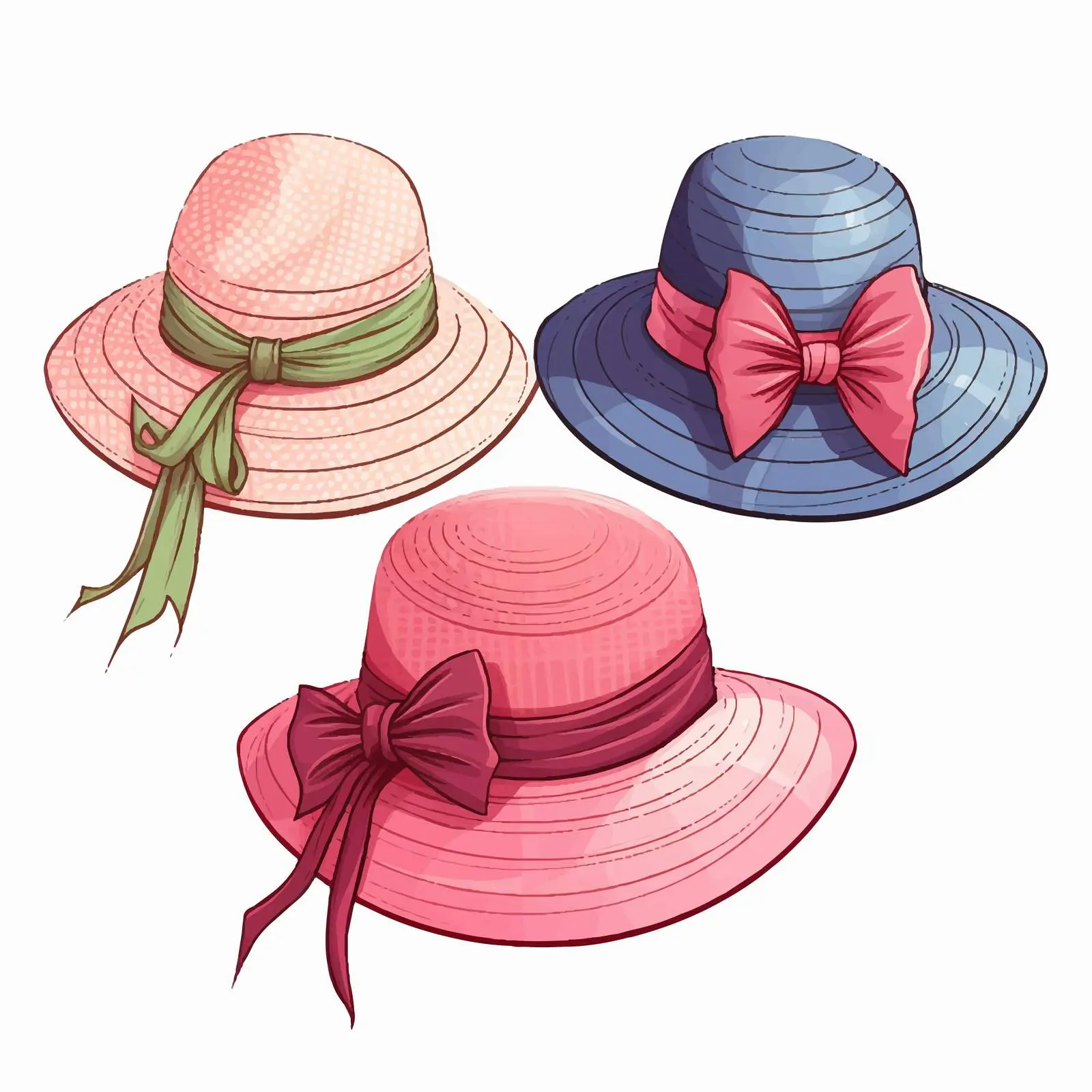 Stylish Millinery Line Vector Illustration — free download from Dotvec