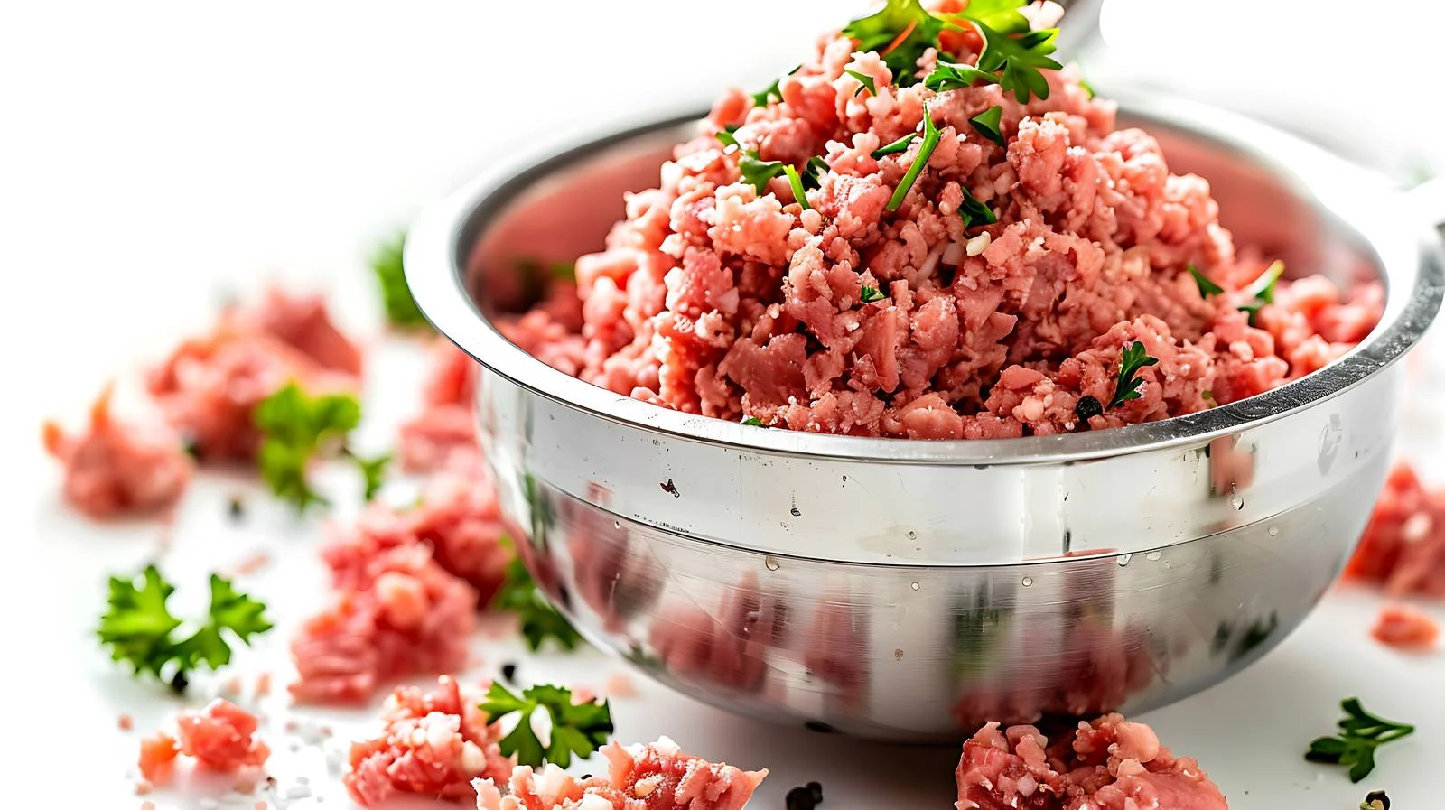 Freshly ground meat from electric grinder – free minced image from Dotvec