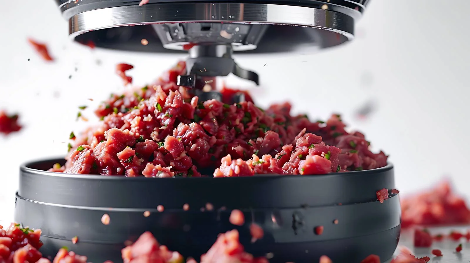 Fresh Minced Meat Process from Electric Grinder — free download from Dotvec