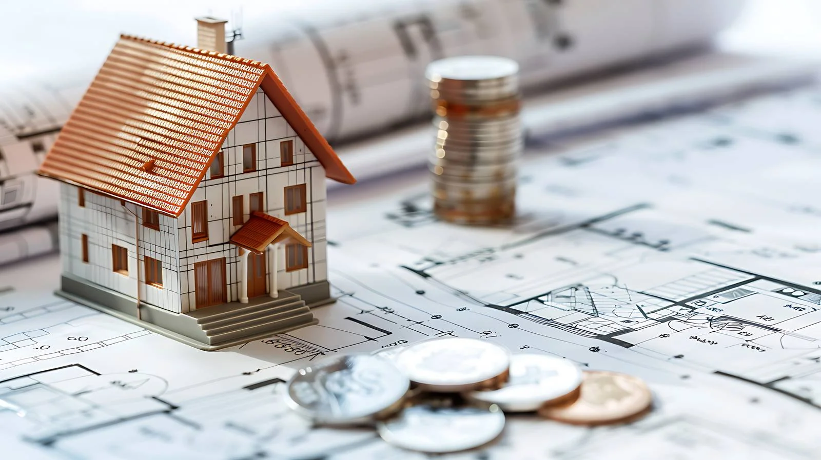 Mini House Coin Stack Stair Blue — free download from Dotvec