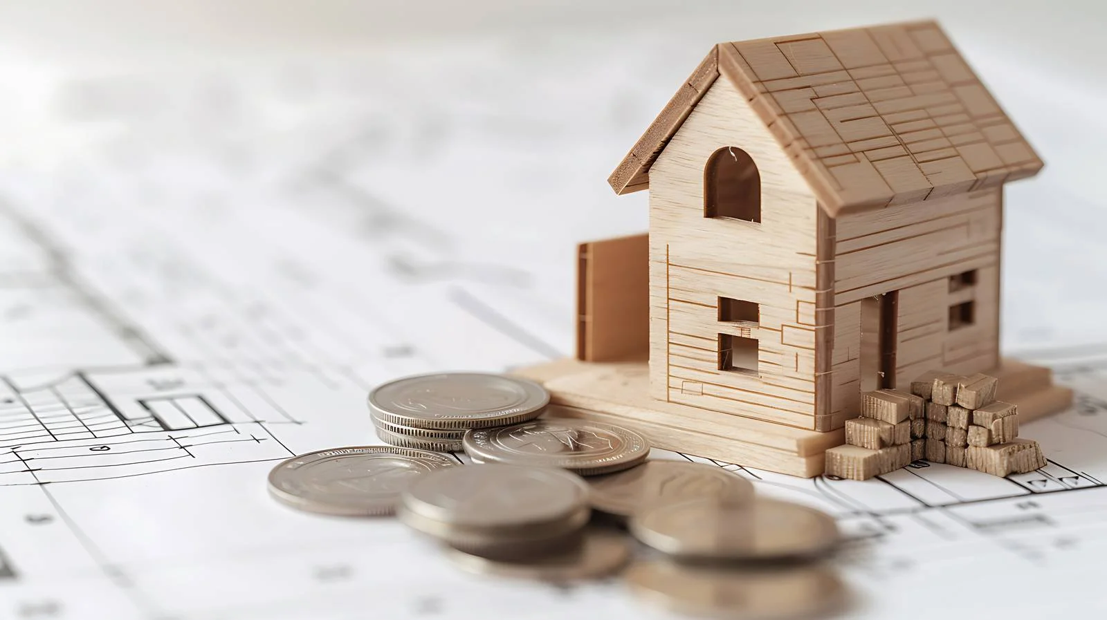 Mini House & Coin Stack Concept — free download from Dotvec