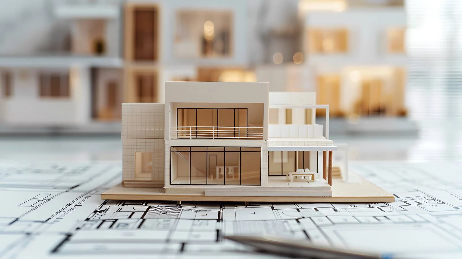 Mini House Blueprint Architectural Model — free download from Dotvec