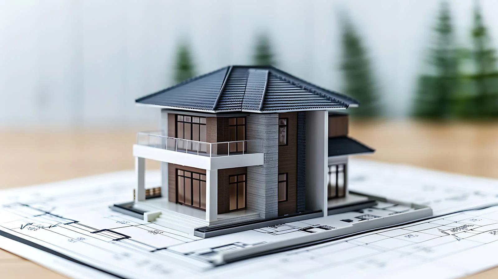 Mini House on Blueprint Design — free download from Dotvec