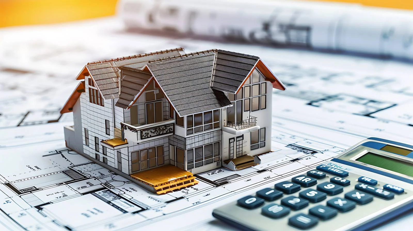 Mini House Calculator Blueprint Concept — free download from Dotvec