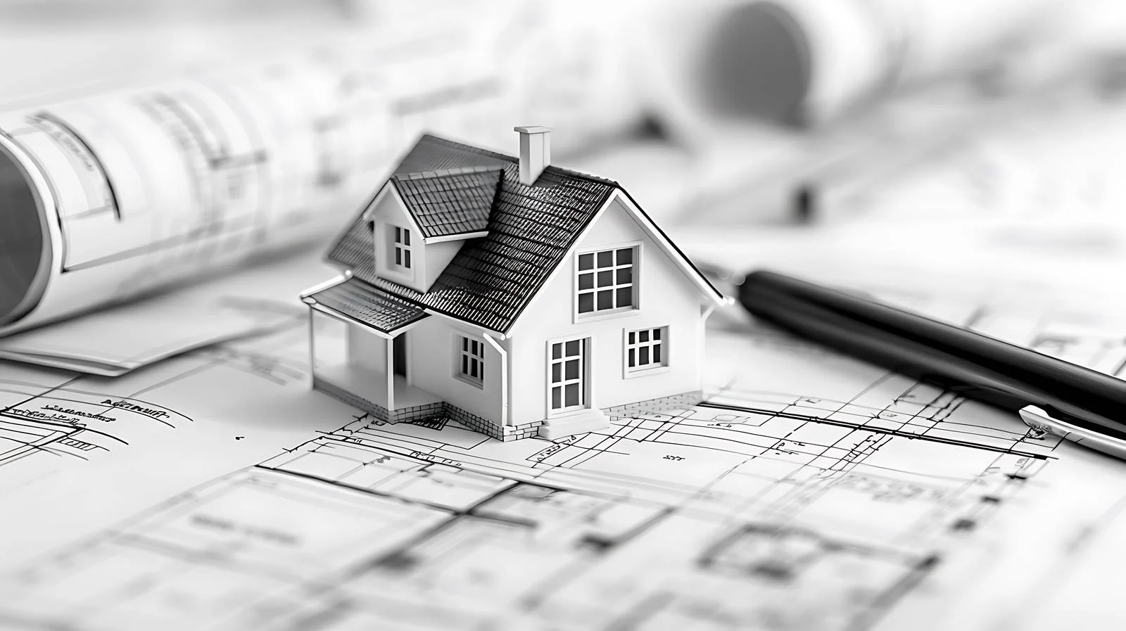 Mini House Blueprint Roll Model — free download from Dotvec