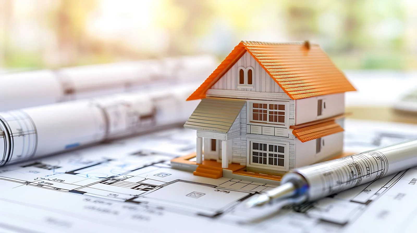 Mini House Blueprint Architecture Drawing — free download from Dotvec