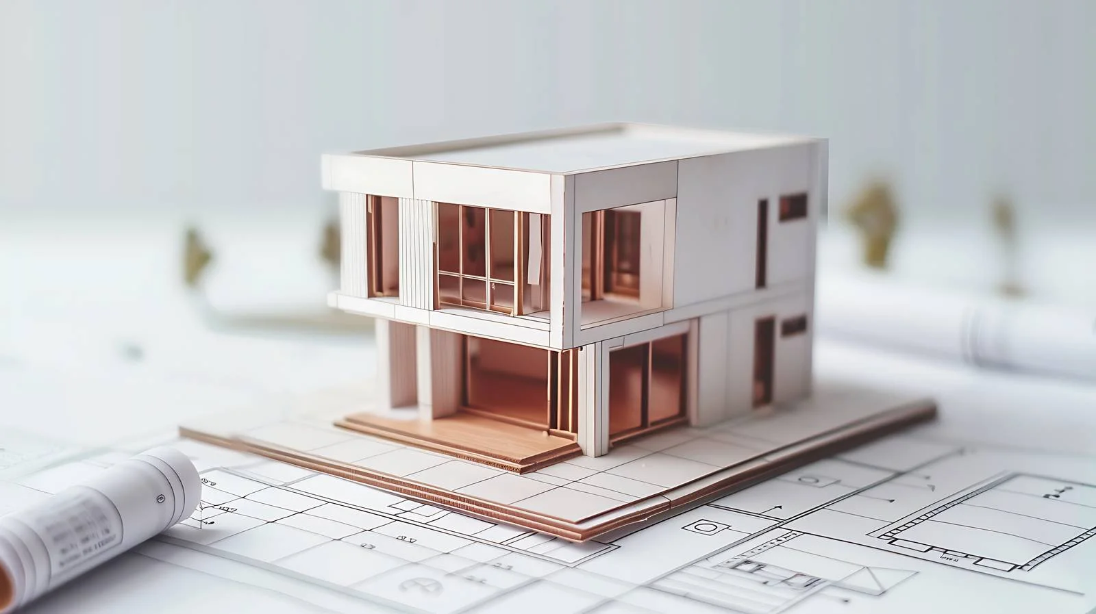 Mini House Blueprint Model Architecture Roll — free download from Dotvec